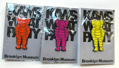 KAWS What Party Set of 3 Enamel Pins 2021  Brand New Original Packaging