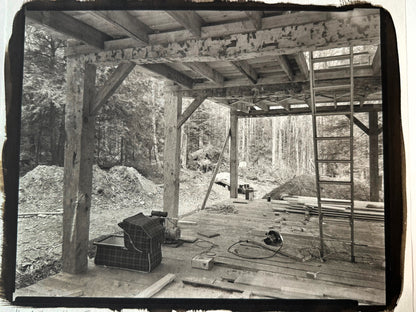 Peter Mauss Vintage Hand-Hewn House Frame 1976 Gelatin Silver Print