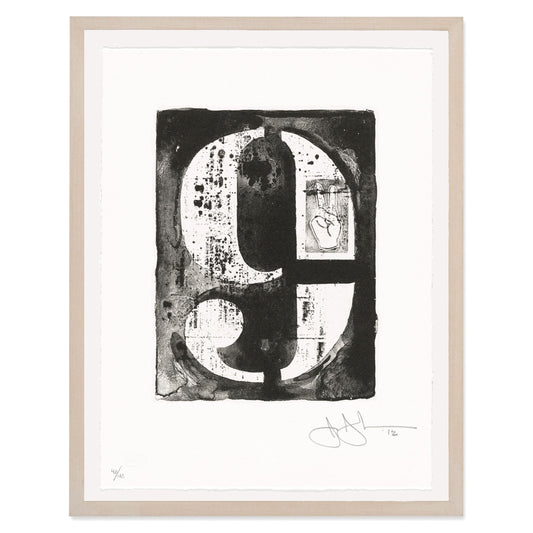 Jasper Johns Figure 9 (from 0–9), 2012 Lithograph Signed Dated Numbered Ltd Ed Framed