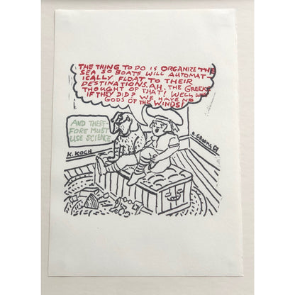 Red Grooms Untitled 1967 Signed Dated Rubber Stamp Print Stamped Indelibly