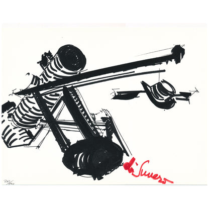 Mark Di Suvero Untitled 1973 Signed Numbered Color Screenprint