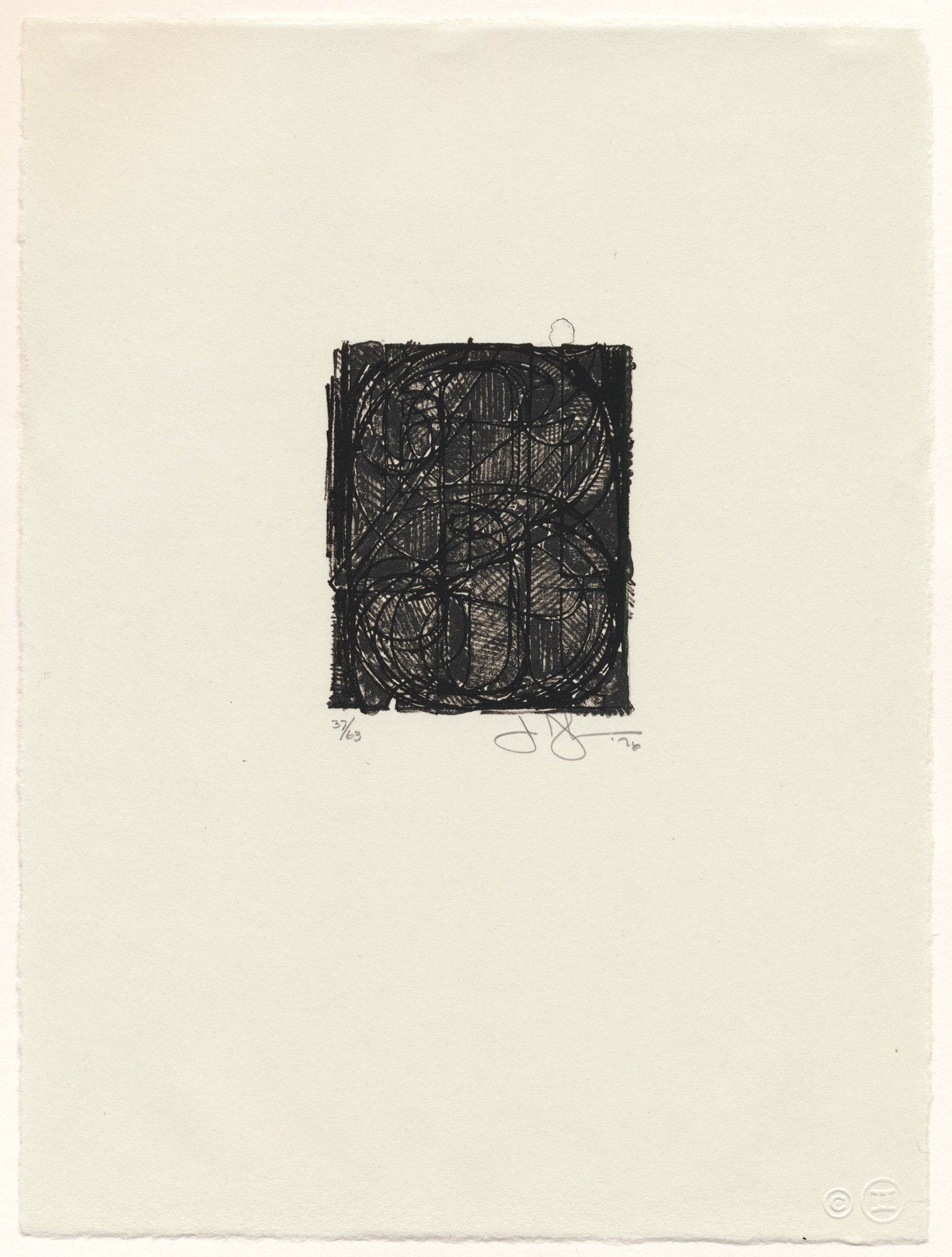 Jasper Johns 0 Through 9, 1977 ULAE 181 Original Signed Lithograph - Joseph K. Levene Fine Art, Ltd. the full sheet 