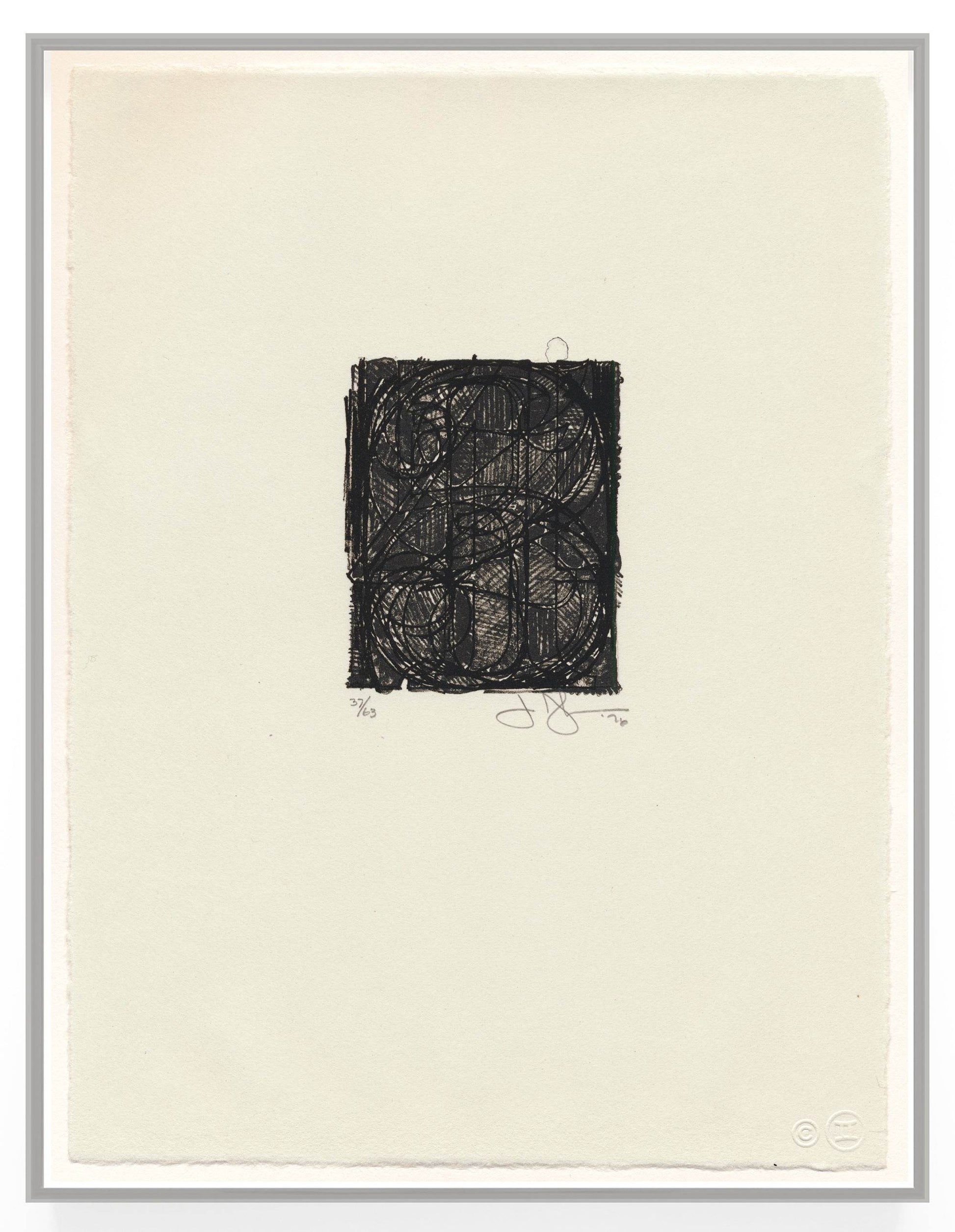 Jasper Johns 0 Through 9, 1977 ULAE 181 Original Signed Lithograph - Joseph K. Levene Fine Art, Ltd. the full sheet framed