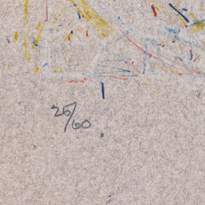 Jasper Johns 0 Through 9, 1977 ULAE 190 Signed Original Color Lithograph , Detail edition number 25/60 ascribed in pencil lower left recto- Joseph K. Levene Fine Art, Ltd. 