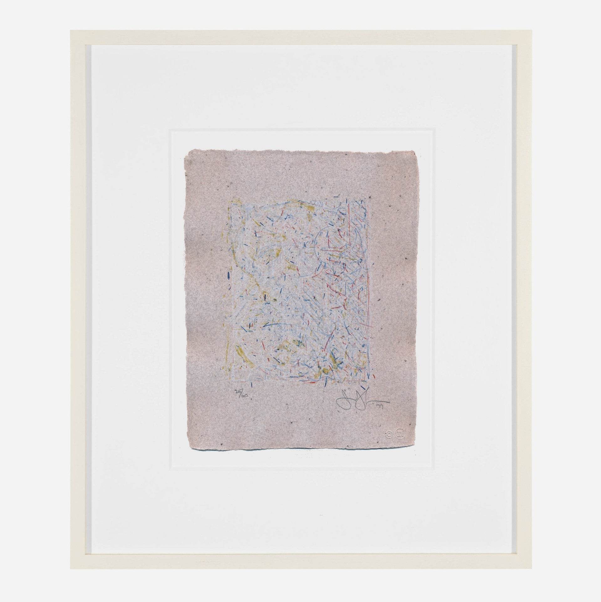Jasper Johns 0 Through 9, 1977 ULAE 190 Signed Original Color Lithograph, framed another view - Joseph K. Levene Fine Art, Ltd. 