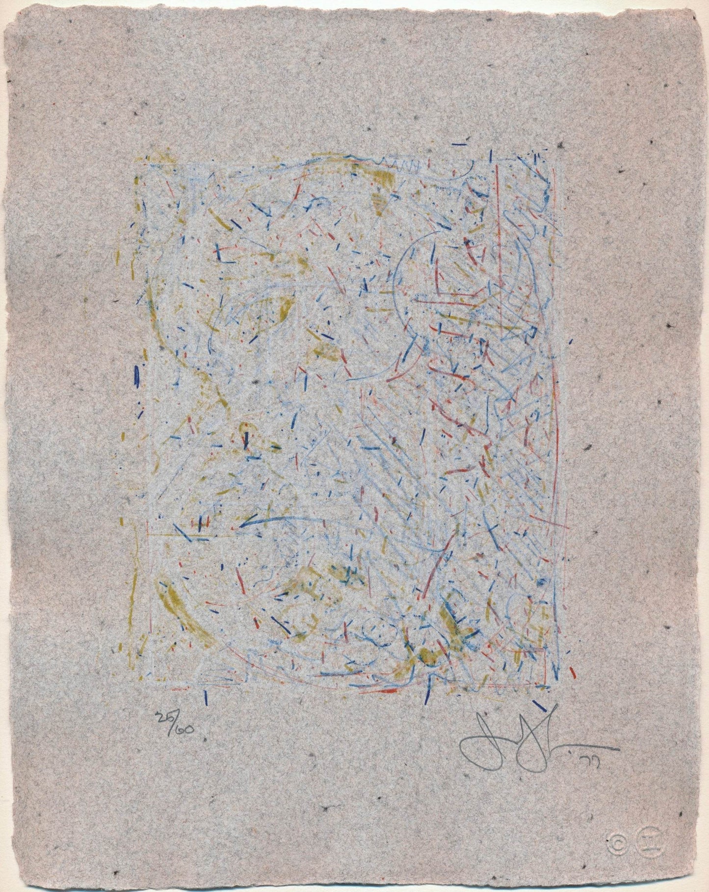 Jasper Johns 0 Through 9, 1977 ULAE 190 Signed Original Color Lithograph, the full sheet, not trimmed - Joseph K. Levene Fine Art, Ltd. 