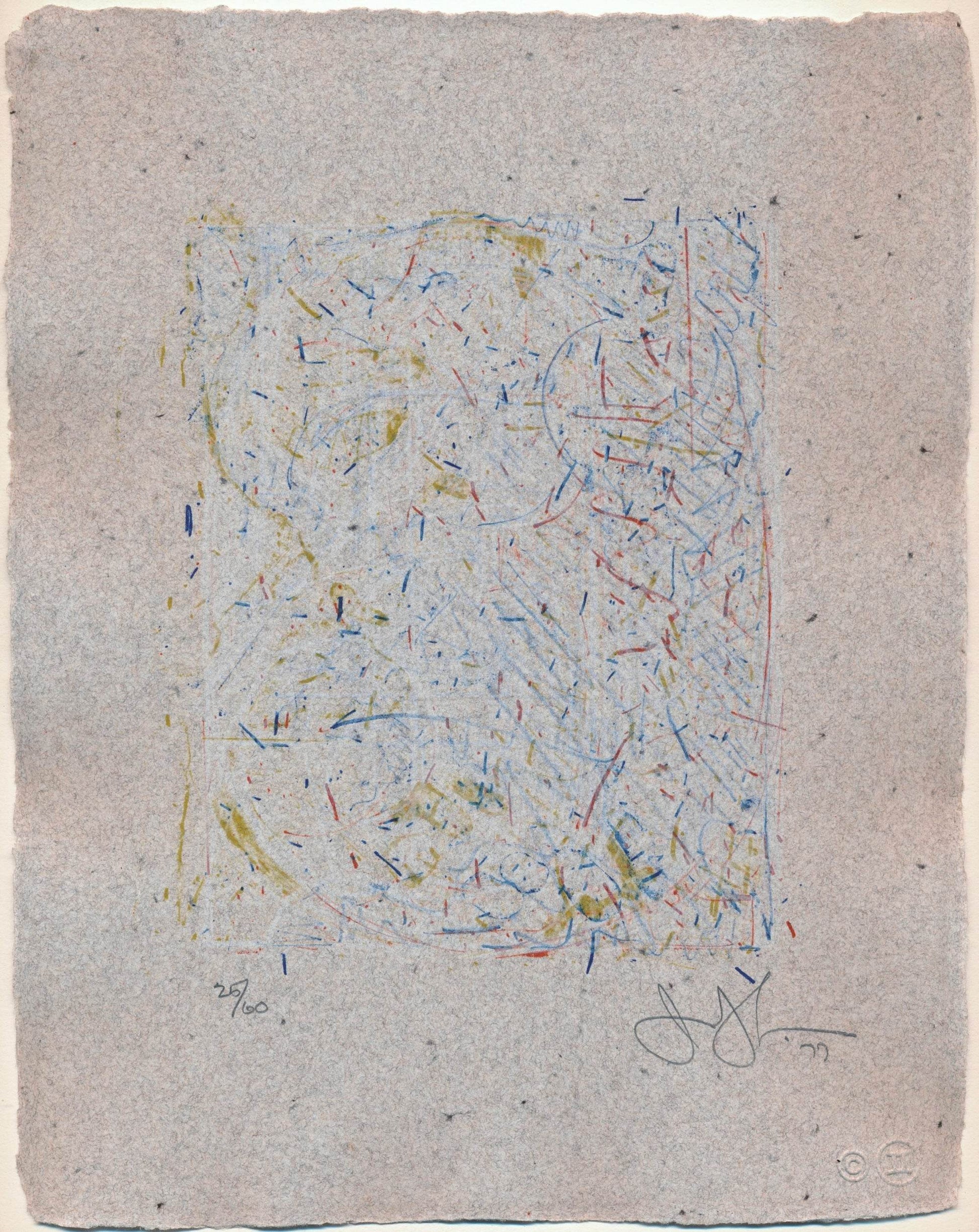 Jasper Johns 0 Through 9, 1977 ULAE 190 Signed Original Color Lithograph, the full sheet, not trimmed - Joseph K. Levene Fine Art, Ltd. 