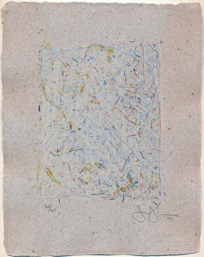 Jasper Johns 0 Through 9, 1977 ULAE 190 Signed Original Color Lithograph, the full sheet, not trimmed - Joseph K. Levene Fine Art, Ltd. 