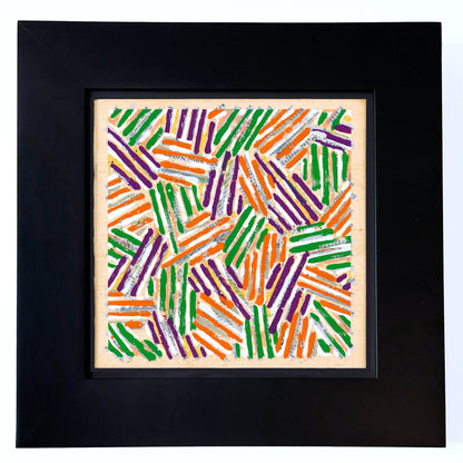 Jasper Johns 1977 ULAE 186/S13 Crosshatch Ltd Ed Floated archival Brice Marden style black wood frame with UV plexiglass
Courtesy Joseph K. Levene Fine Art, Ltd. 