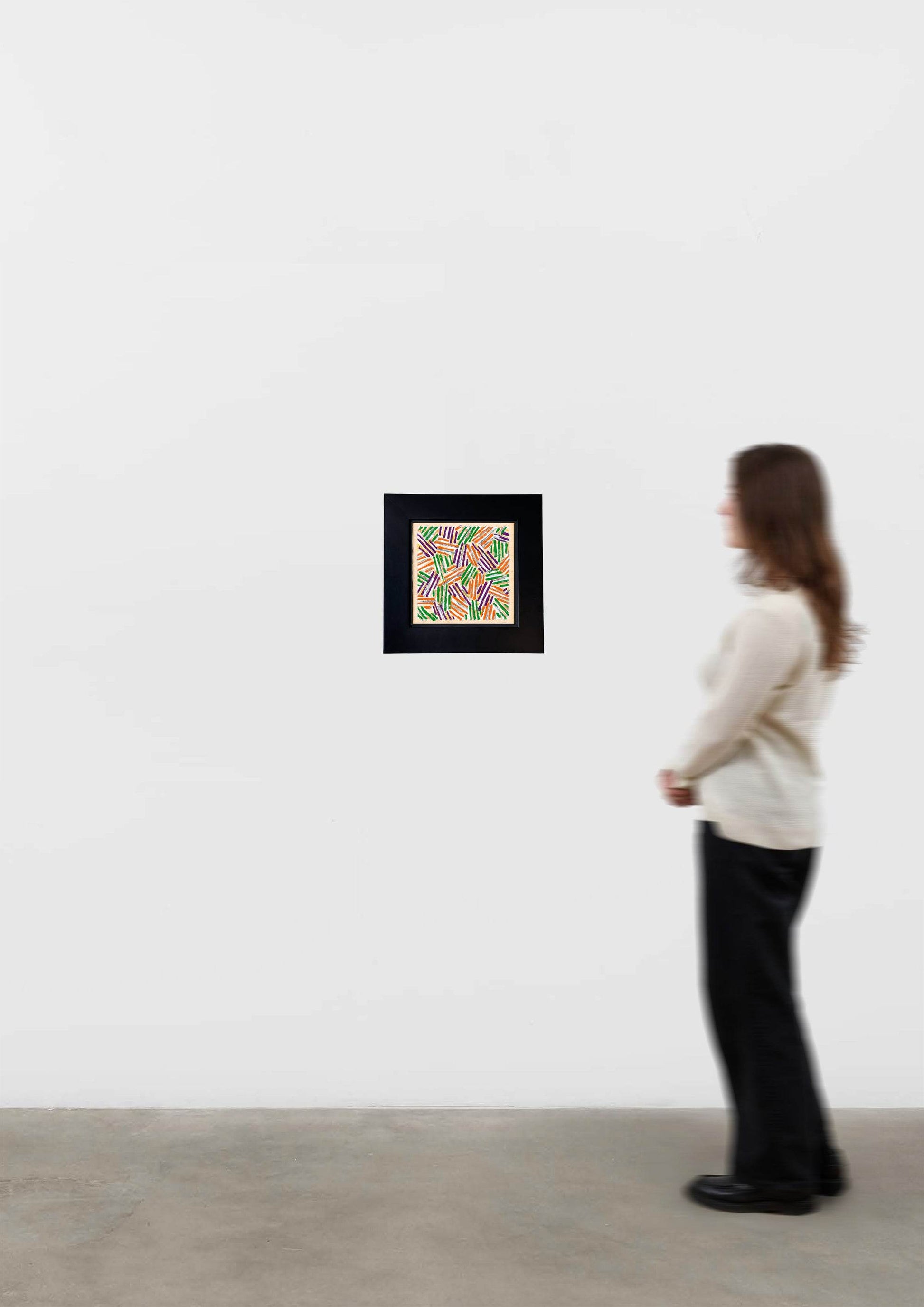 Jasper Johns 1977 ULAE 186/S13 Crosshatch Ltd Ed Color Screenprint  Shown To Scale- Courtesy Joseph K. Levene Fine Art, Ltd. 