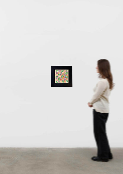 Jasper Johns 1977 ULAE 186/S13 Crosshatch Ltd Ed Color Screenprint  Shown To Scale- Courtesy Joseph K. Levene Fine Art, Ltd. 