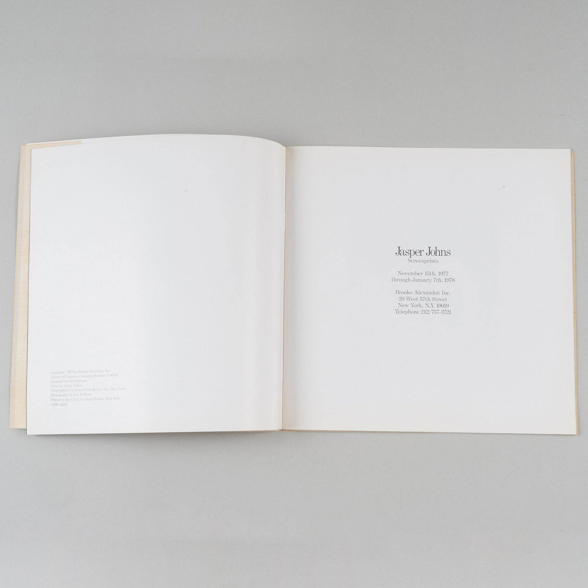 Jasper Johns 1977 ULAE 186/S13 Title Page Jasper Johns/Screenprints Catalog, Courtesy Joseph K. Levene Fine Art, Ltd. 