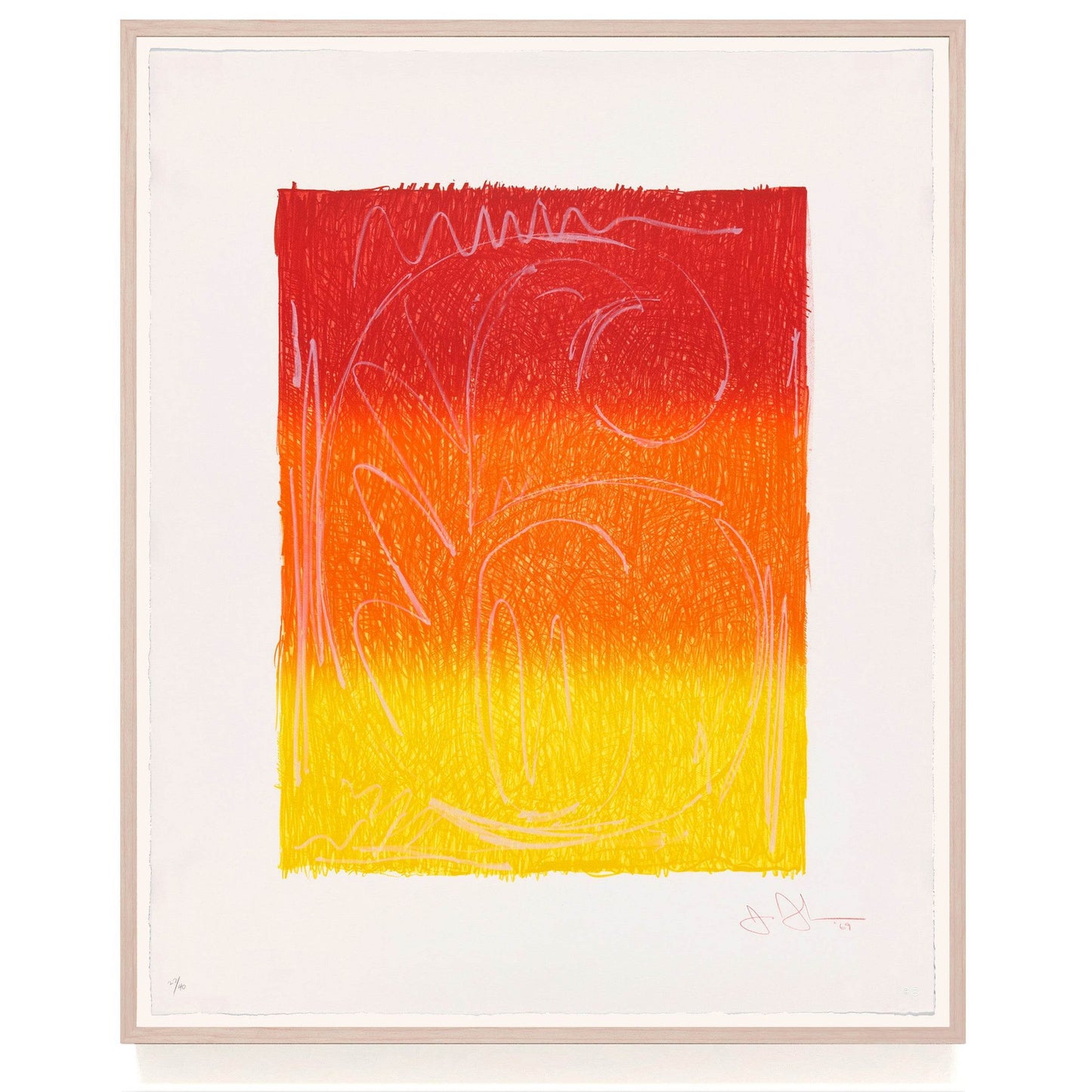 Jasper Johns Figure 6 1969 ULAE 65 Original Signed Color Lithograph - Joseph K. Levene Fine Art, Ltd. 
