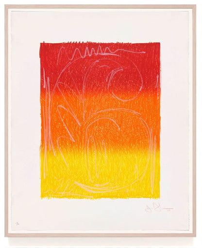 Jasper Johns Figure 6 1969 ULAE 65 Original Signed Color Lithograph framed 