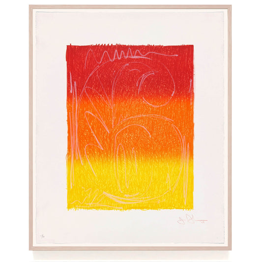 Jasper Johns Figure 6 1969 ULAE 65 Original Signed Color Lithograph, framed - Joseph K. Levene Fine Art, Ltd. 