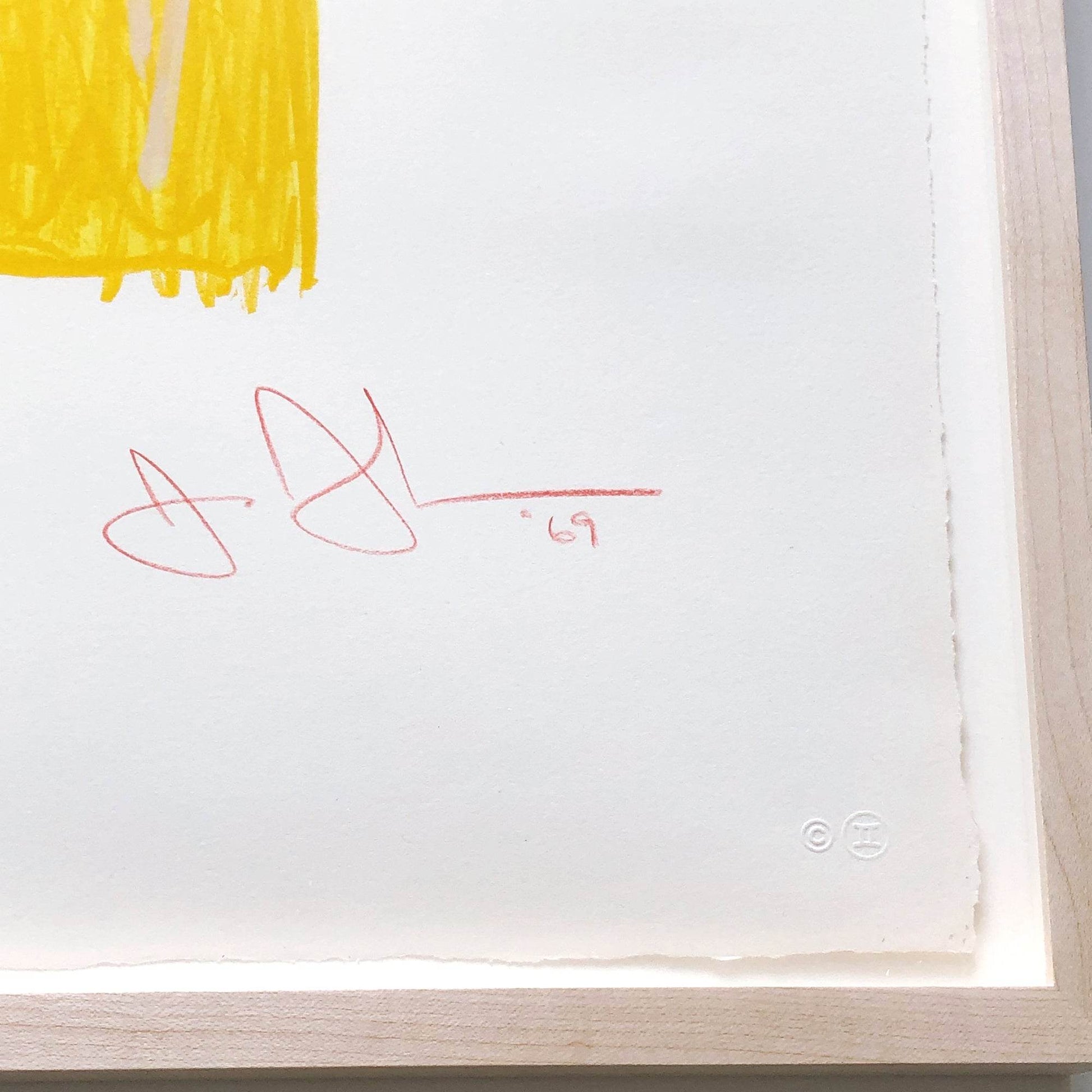 Jasper Johns Figure 6 1969 ULAE 65 detail Jasper Johns signature and date lower right 