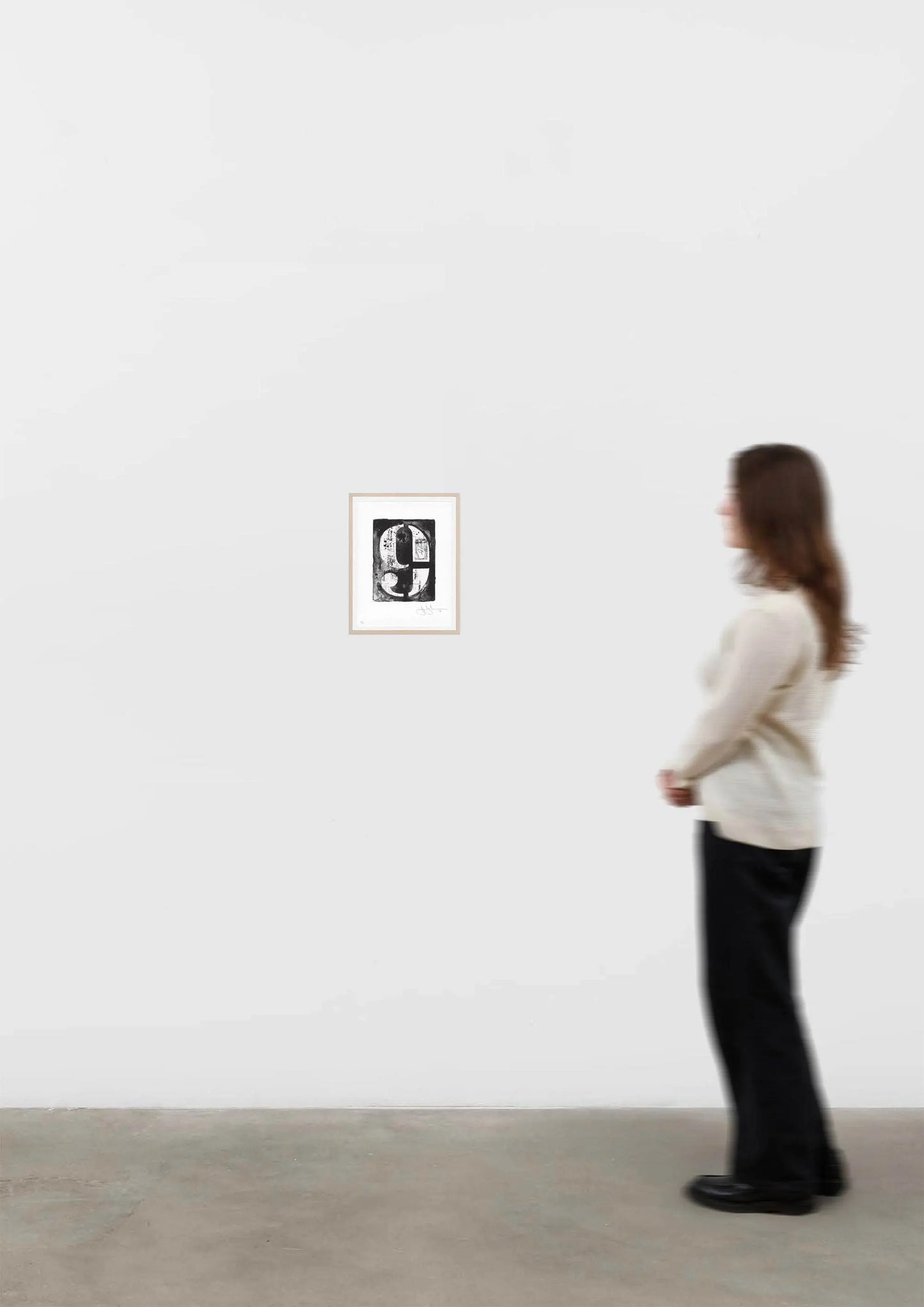Jasper Johns Figure 9 from 0–9 2012 ULAE 321 Signed Original Lithograph - Joseph K. Levene Fine Art, Ltd. Shown to Scale