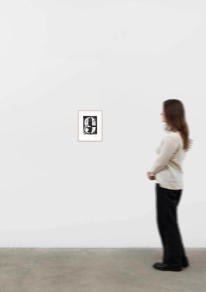 Jasper Johns Figure 9 from 0–9 2012 ULAE 321 Signed Original Lithograph - Joseph K. Levene Fine Art, Ltd. Shown to Scale