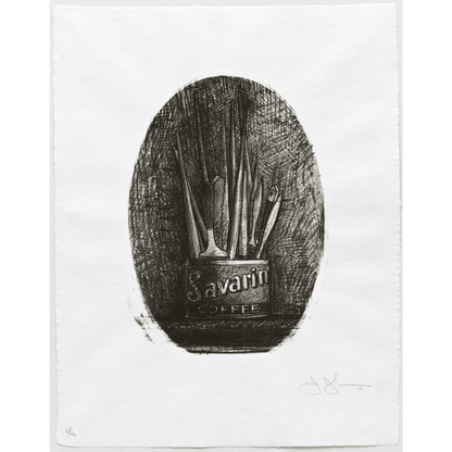 Jasper Johns
Savarin 4 (ULAE 194), 1978,
lithograph on Richard de Bas paper - Joseph K. Levene Fine Art, Ltd., the full sheet; unframed, never framed hinged or matted. 