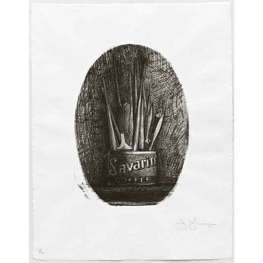 Jasper Johns
Savarin 4 (ULAE 194), 1978,
lithograph on Richard de Bas paper - Joseph K. Levene Fine Art, Ltd., the full sheet; unframed, never framed hinged or matted. 