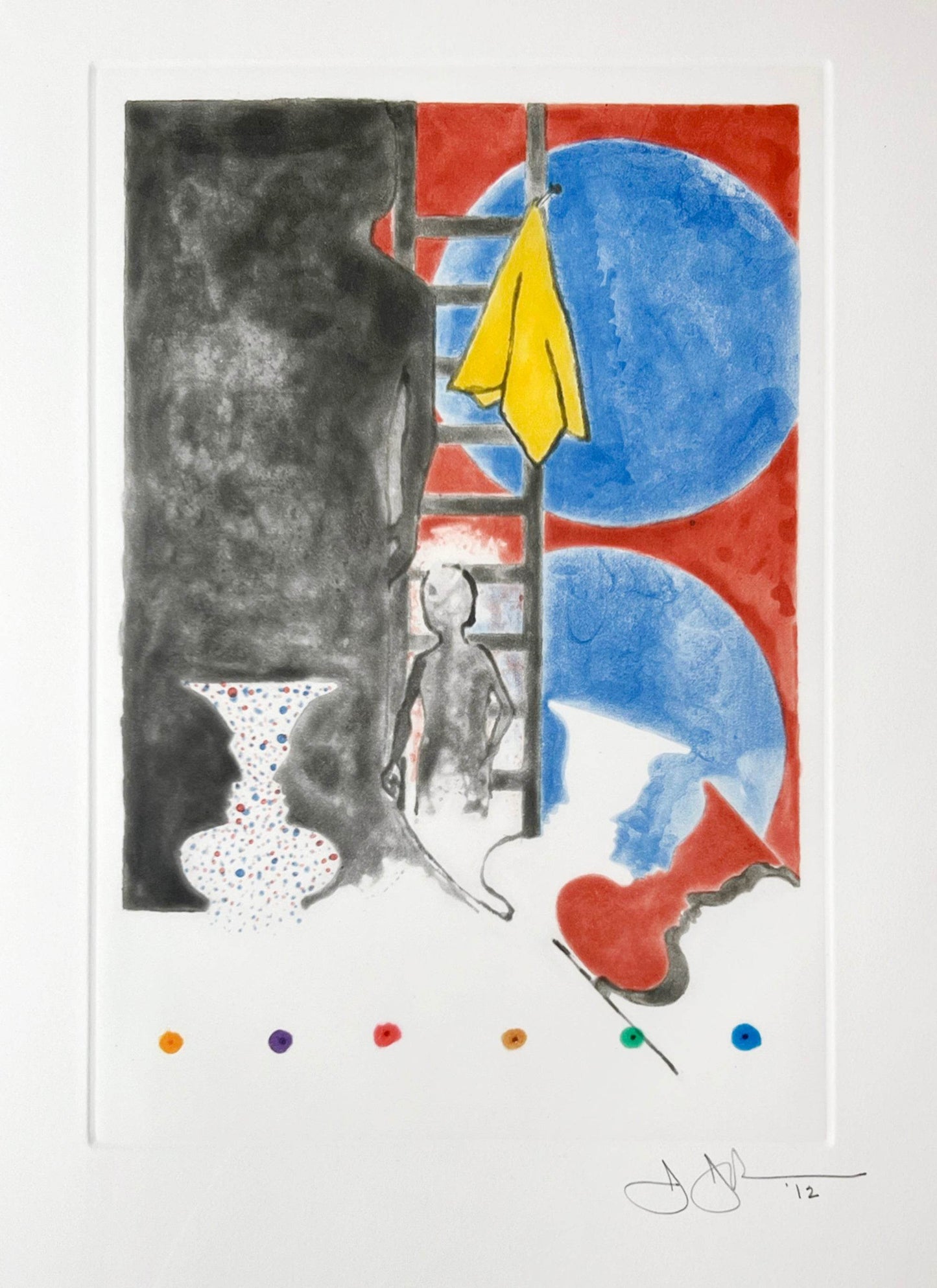 Jasper Johns
Untitled (ULAE 309), 2012, the full sheet unframed 