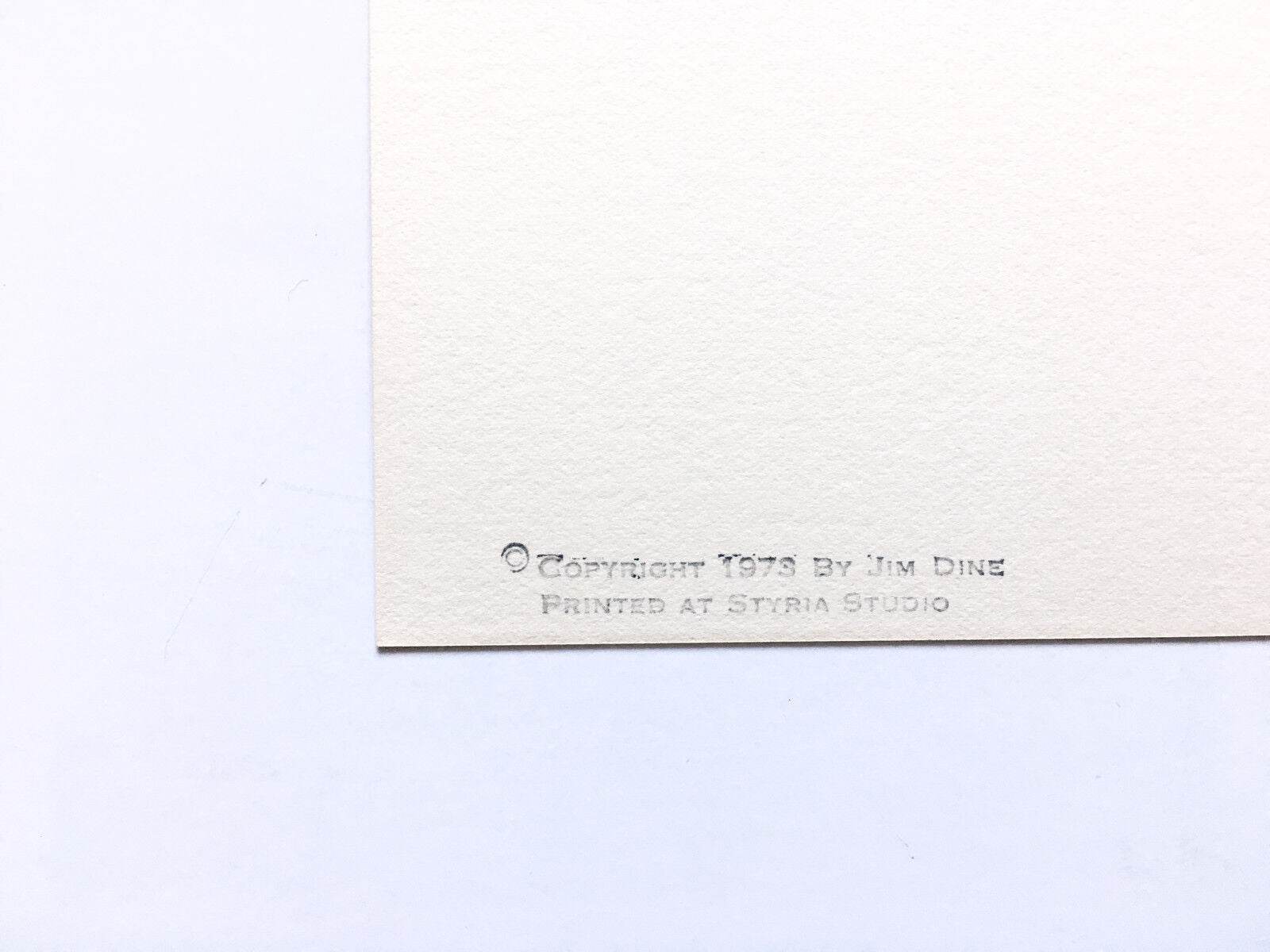 Jim Dine Untitled, 1973 Signed Numbered Screenprint - Joseph K. Levene Fine Art, Ltd. 
