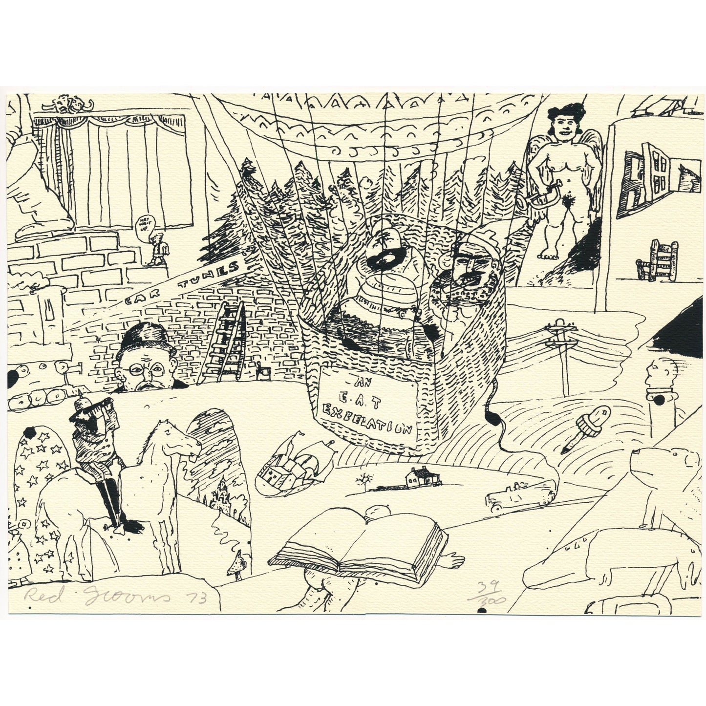 Red Grooms Untitled, 1973 screenprint on paper unframed