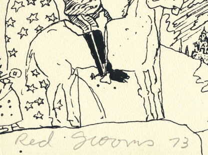 Red Grooms hand signed in pencil signature and date lower right recto 