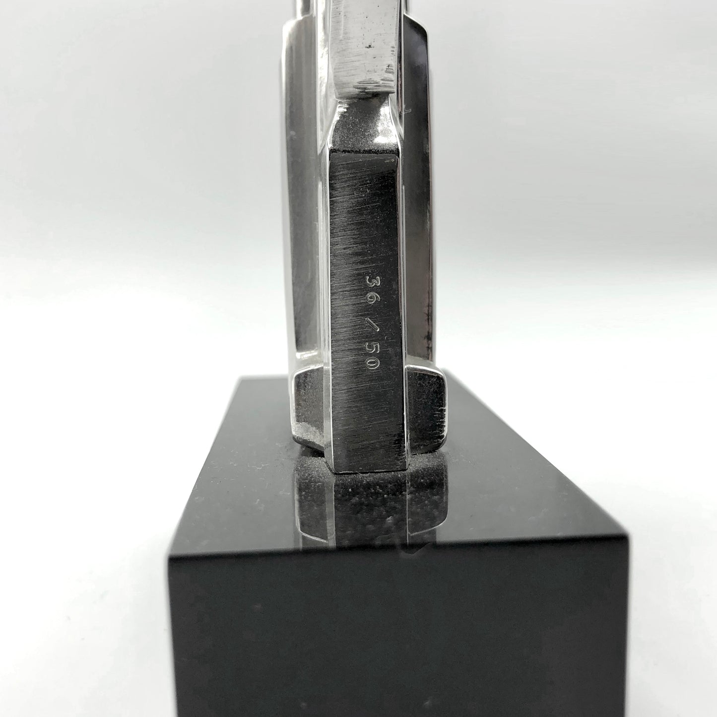 Roy Lichtenstein
Salute to Airmail, 1968
solid silver limited edition of 50 
Incised edition on side of multiple 