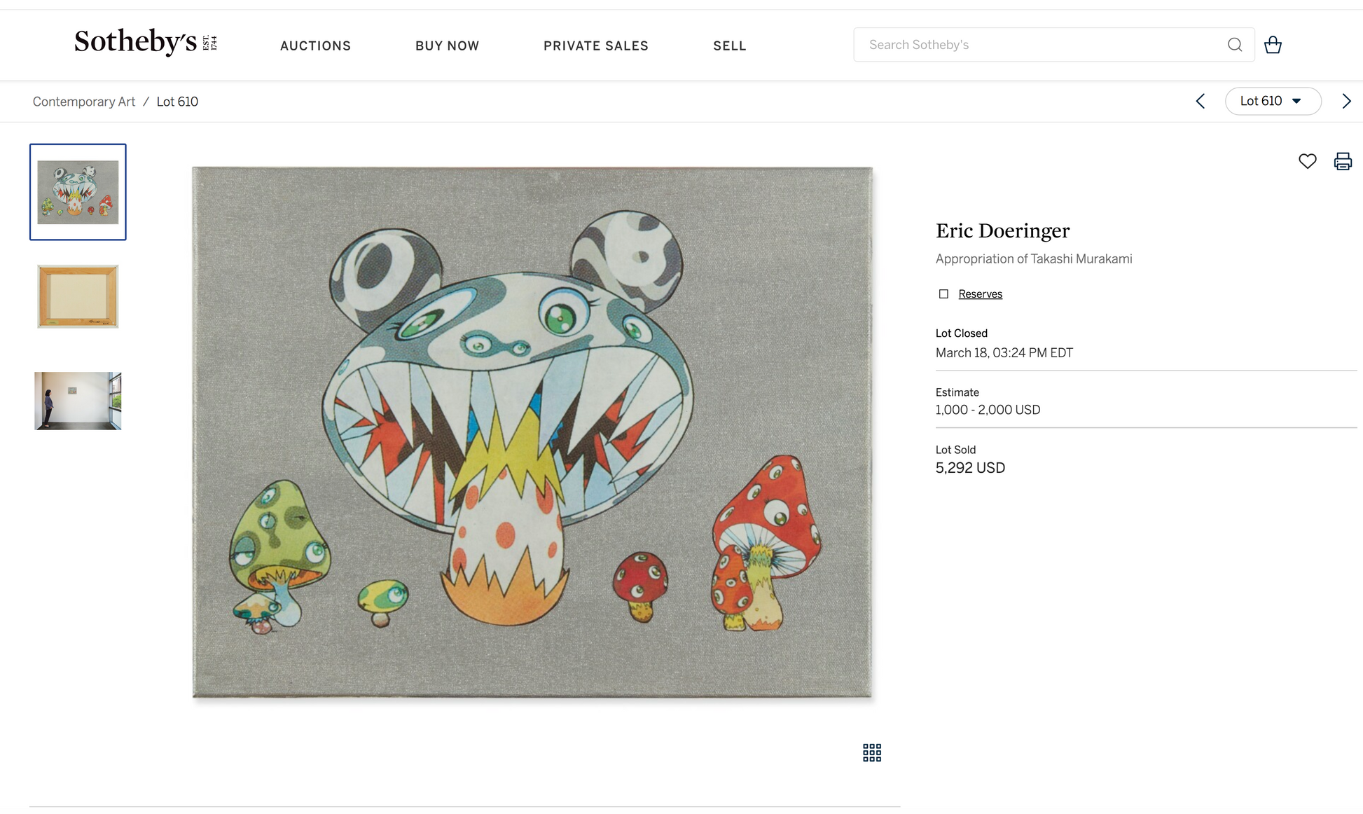 Eric Doeringer Sotheby's $5,292