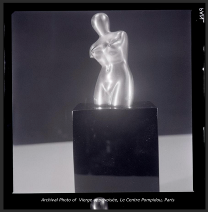 Man Ray
Vierge apprivoisée /Domesticated Virgin (Let me out), 1969
Bronze Ready-Made Sculpture in Original Plexiglass Presentation Box