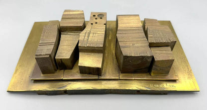 Tony Rosenthal Study for Abstract Plaque 1964 Signed Unique Brass Maquette - Joseph K. Levene Fine Art, Ltd. 