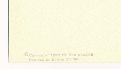 Stamped in black on verso "© Copyright 1973 By Red Grooms Printed At Styria Studio"