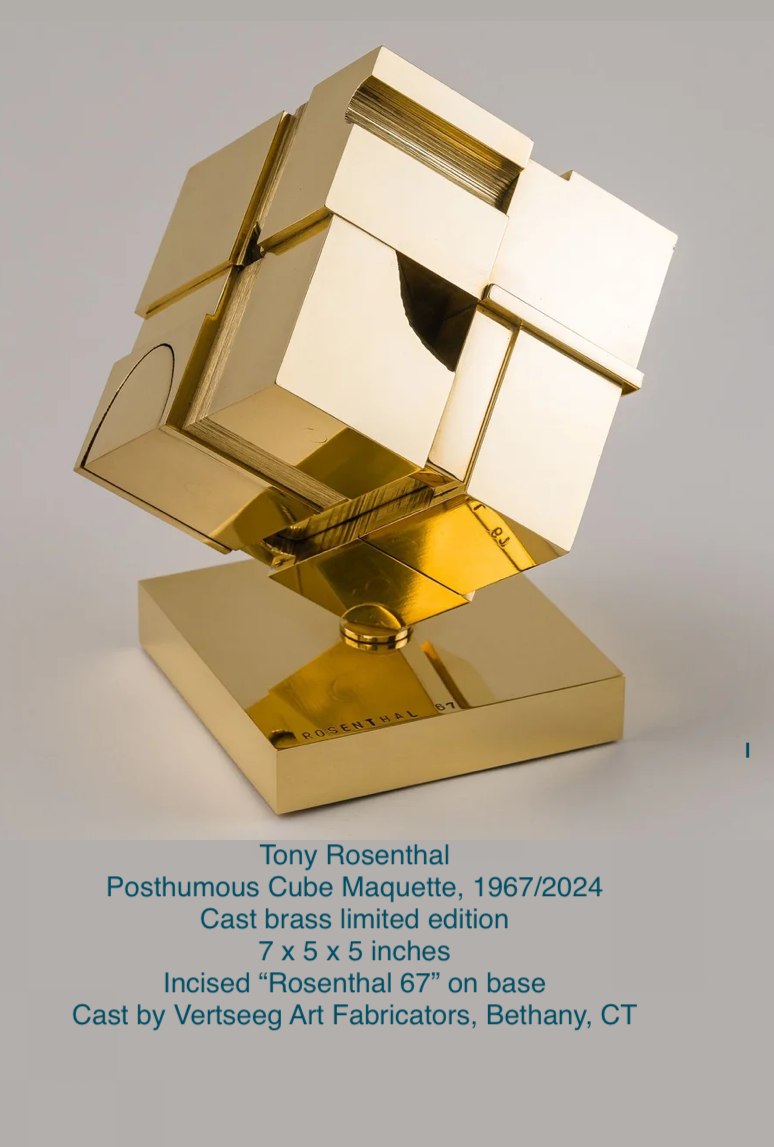 Tony Rosenthal Posthumous Cube Maquette created in an undisclosed  edition size by the Estate of Tony Rosenthal 17 years after his death.