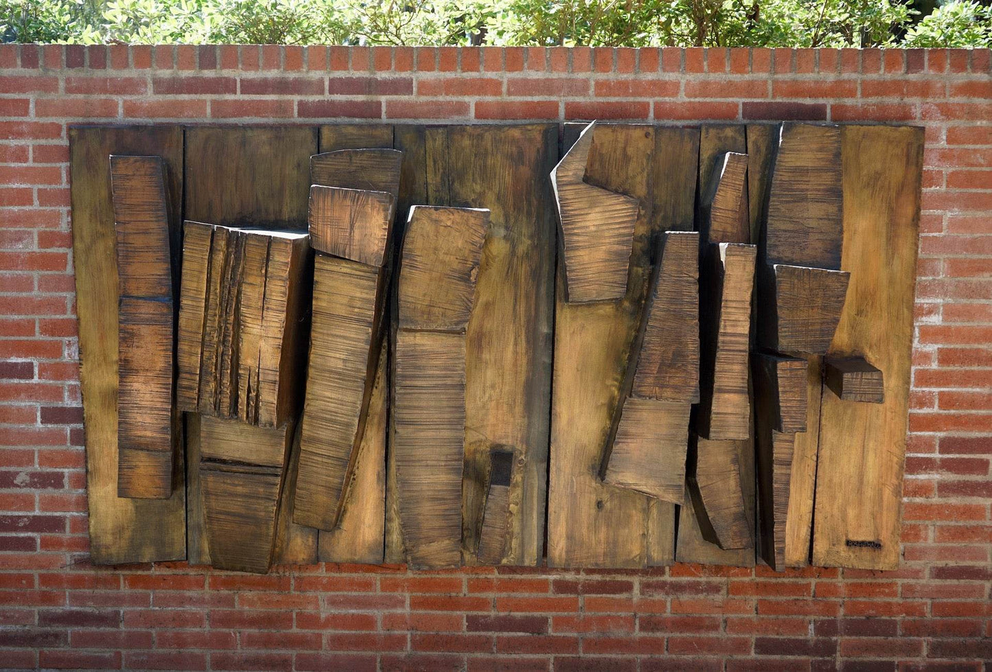 Tony Rosenthal's Abstract Plaque at the Franklin D. Murphy Sculpture Garden, LA