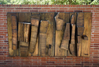 Tony Rosenthal's Abstract Plaque at the Franklin D. Murphy Sculpture Garden, LA