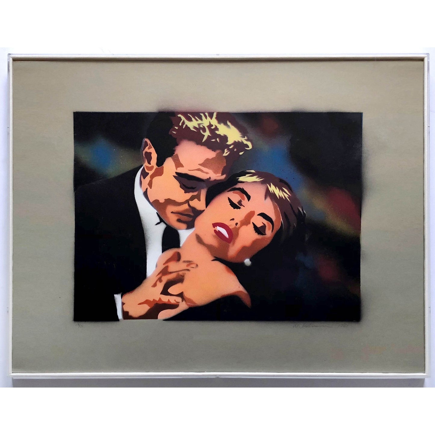 Walter Robinson Couple 1981 Spraypaint Stencil on Paper - Joseph K. Levene Fine Art, Ltd. 