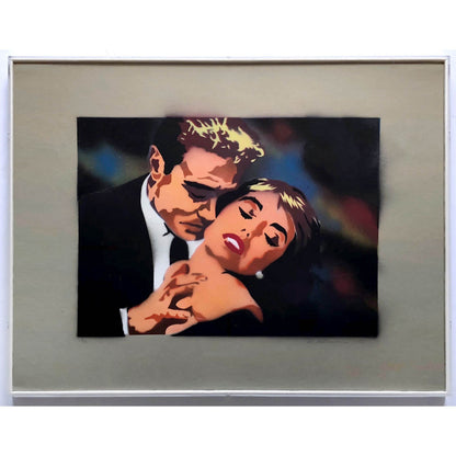 Walter Robinson Couple 1981 Spraypaint Stencil on Paper - Joseph K. Levene Fine Art, Ltd. 