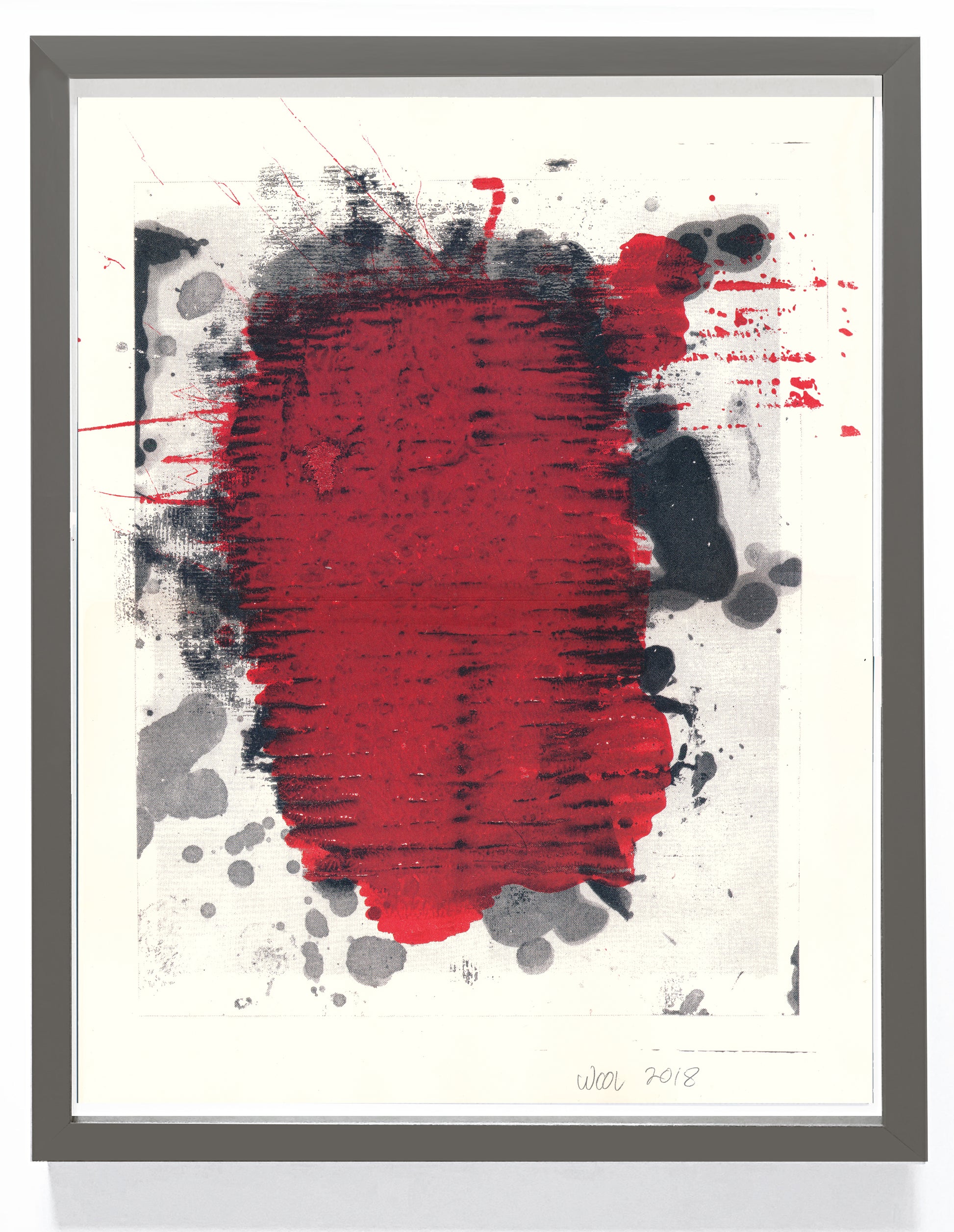 Christopher Wool Untitled, 2018, Color Lithograph Framed