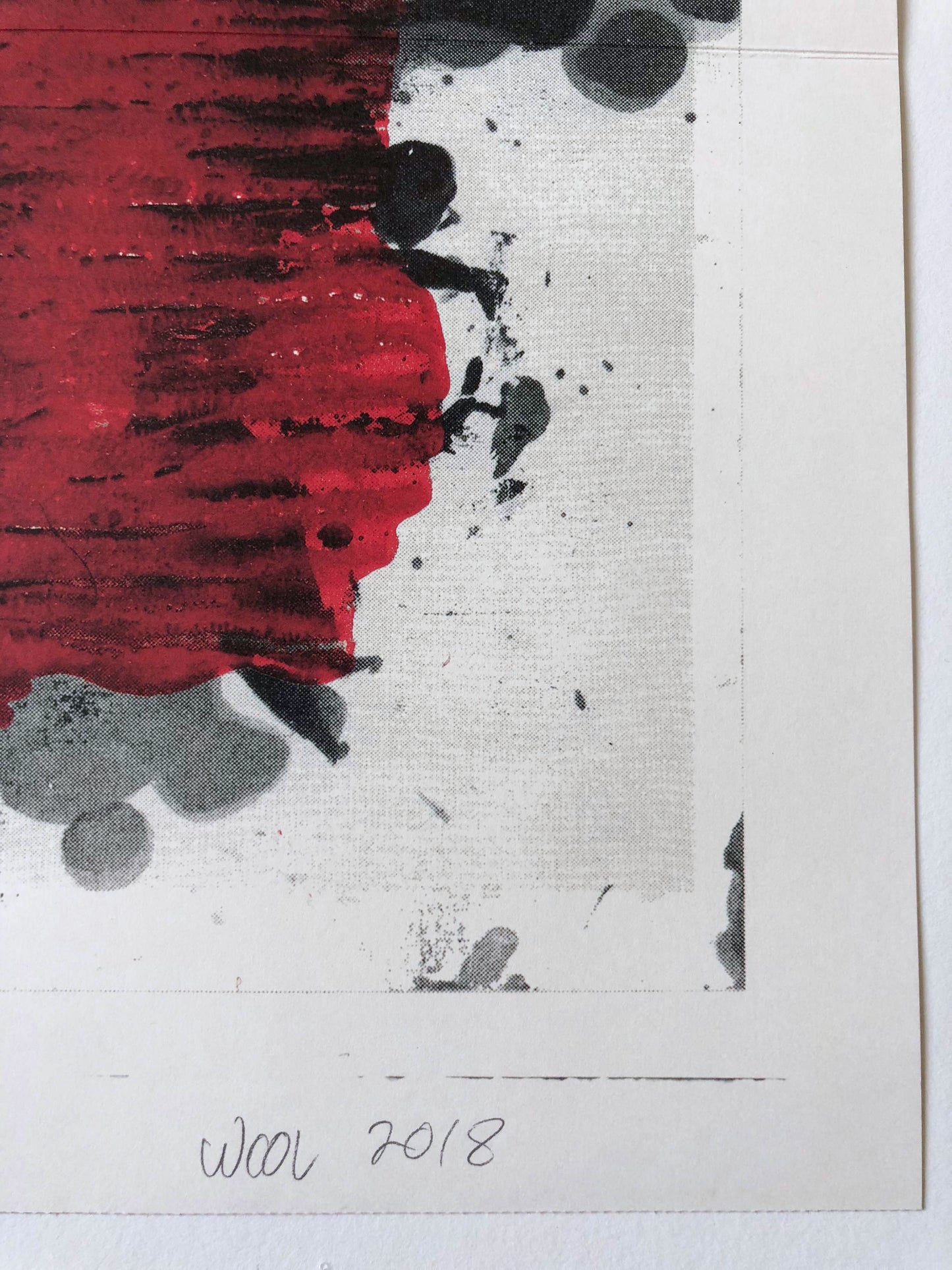 Christopher Wool Untitled, 2018, Color Lithograph signature detail