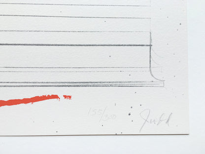 Donald Judd Untitled, 1973 Color Lithograph Signed Numbered Framed