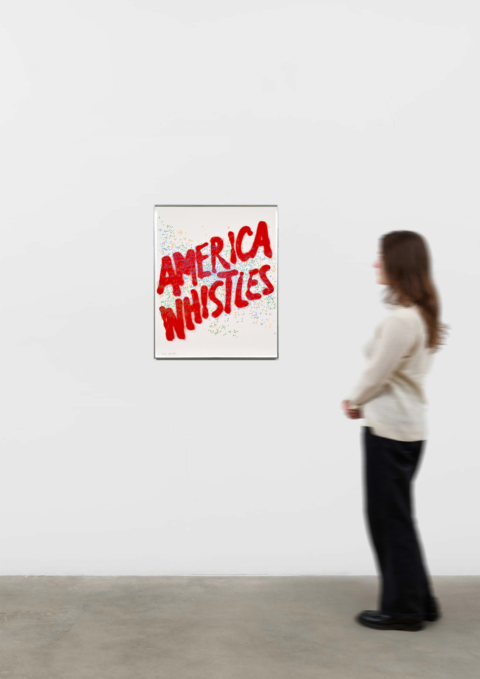 Ed Ruscha America Whistles (Siri Engberg 84), 1975 Color Lithograph to scale