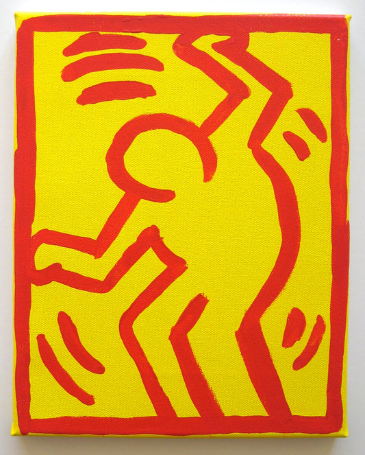 Eric Doeringer Keith Haring, 1982 Bootleg Series Appropriation Canvas Signed Dated