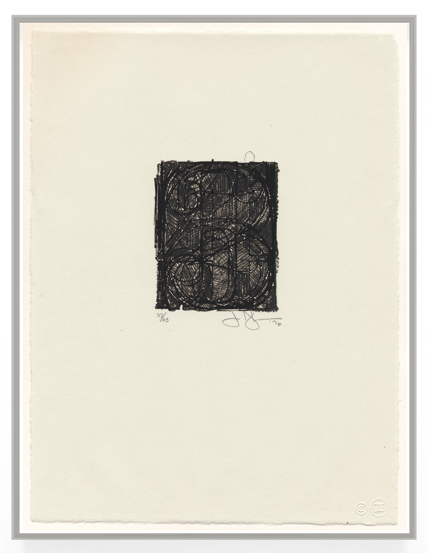 Jasper Johns 0 Through 9 (ULAE 181), 1977 Lithograph Signed Dated Numbered Framed