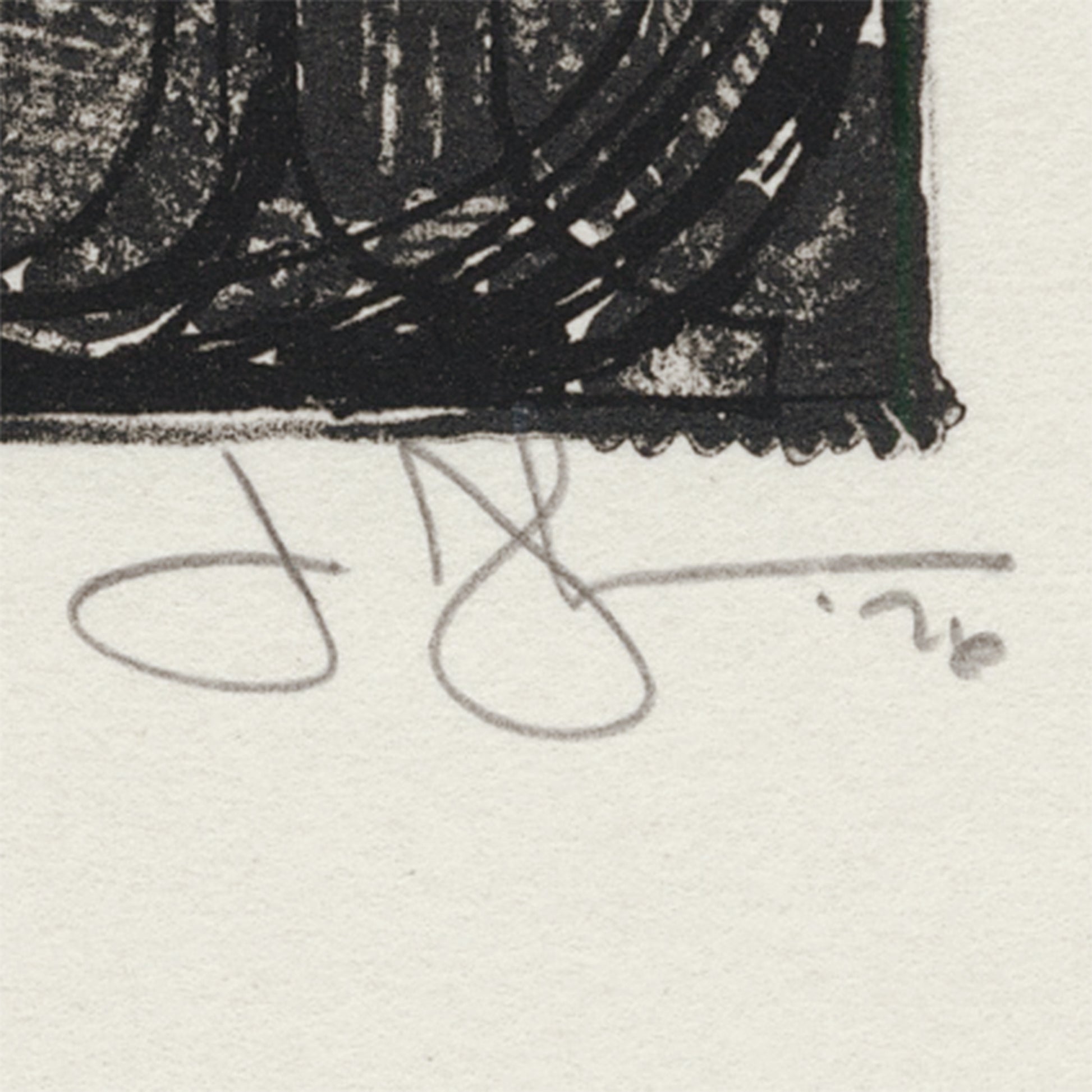 Detail Jasper Johns pencil signature & date lower right Jasper Johns 0 Through 9 (ULAE 181), 1977 Lithograph Signed Dated Numbered  