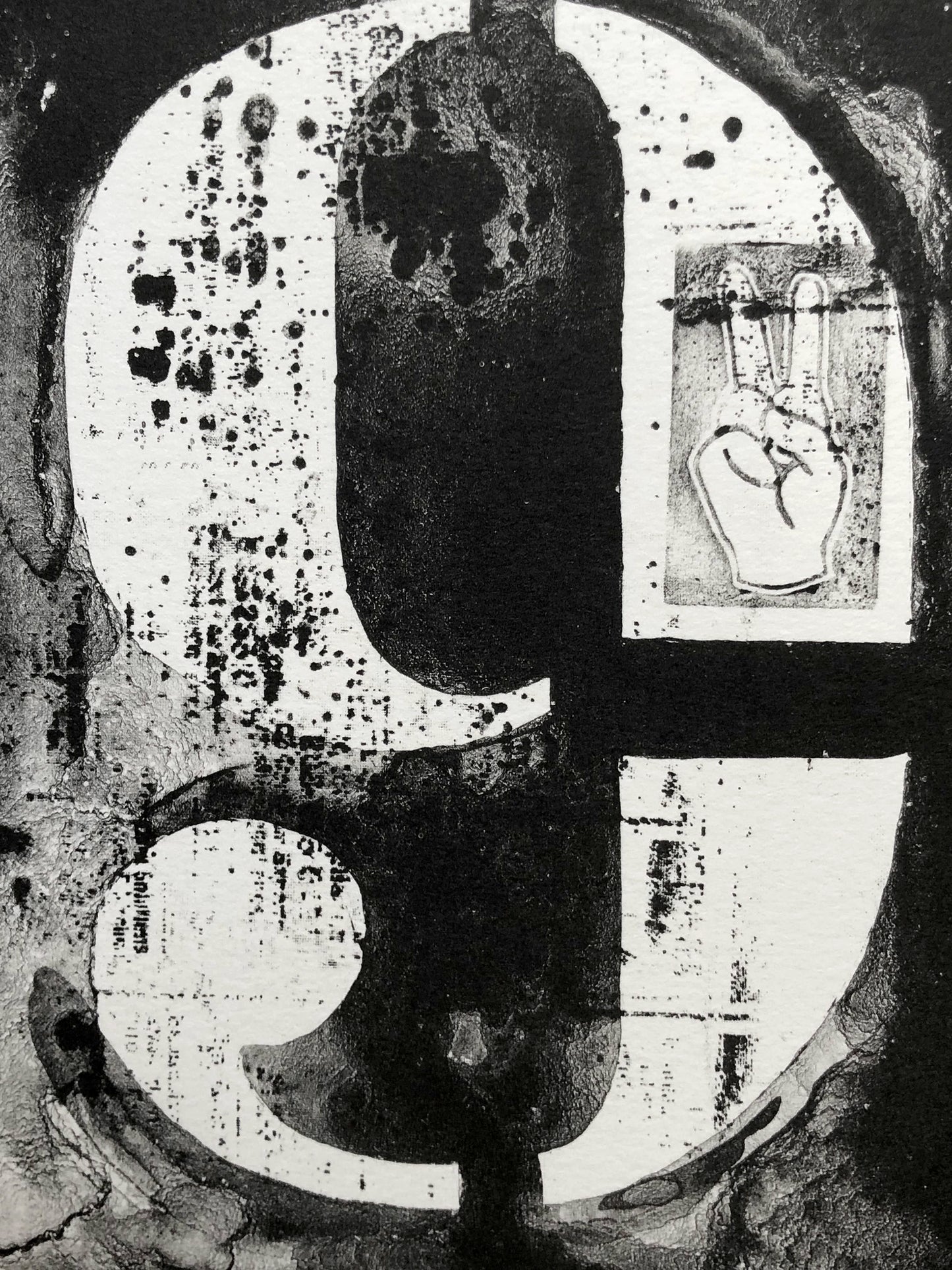 Detail Image Jasper Johns Figure 9 (from 0–9), 2012 Lithograph image detail