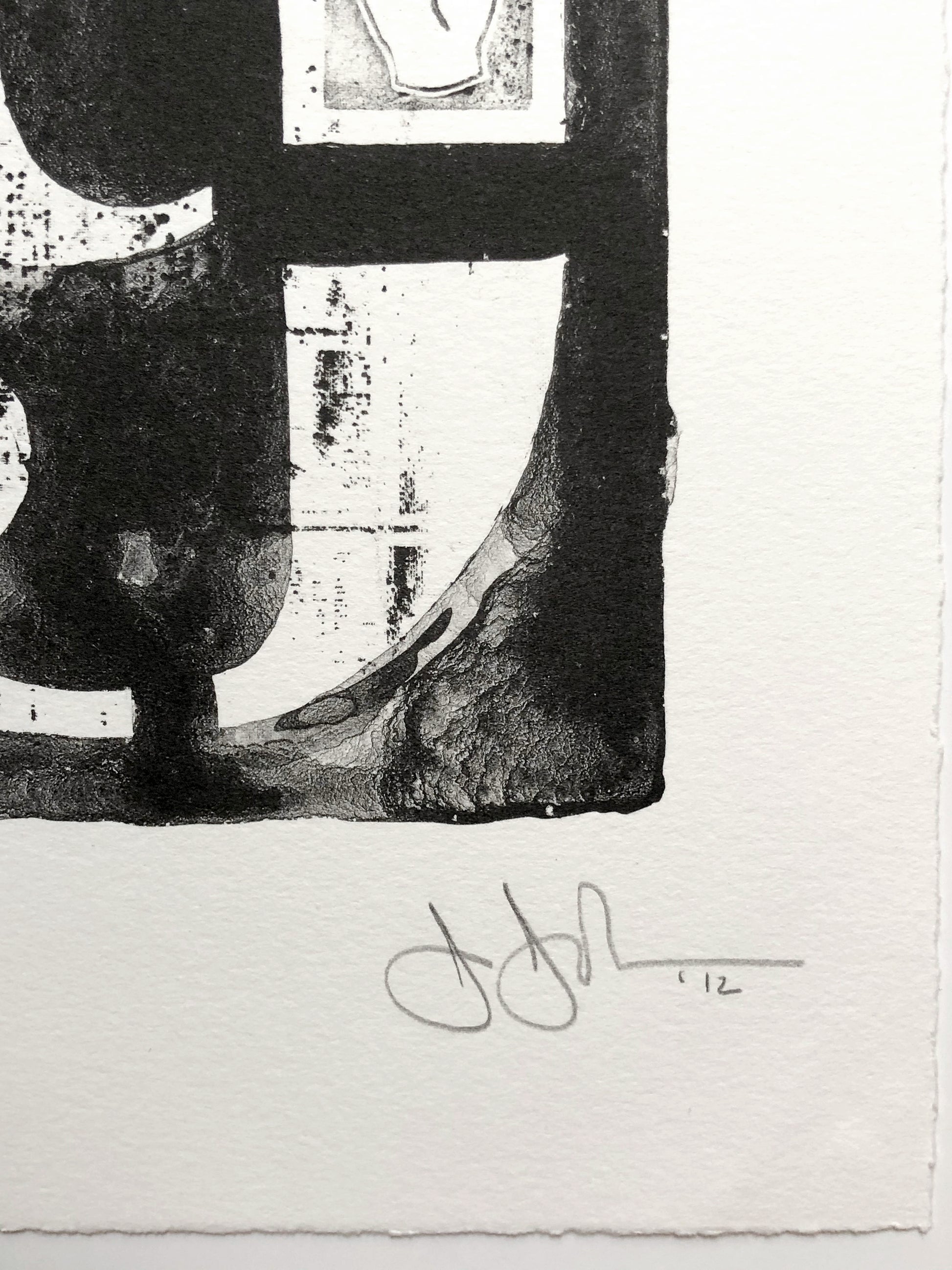 Detail Jasper Johns Pencil Signature & Date lower right Jasper Johns Figure 9 (from 0–9), 2012 Lithograph detail of signature and date