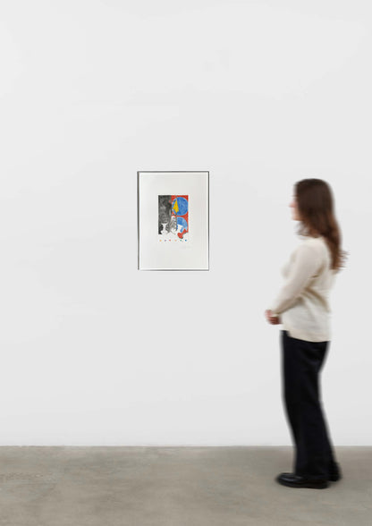 Shown To Scale Jasper Johns Untitled, 2012 Color Intaglio Print Ltd Ed Framed to scale