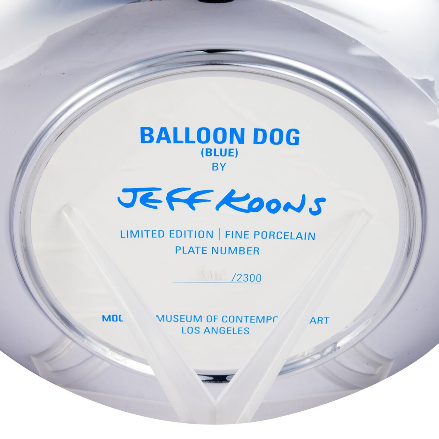 Verso of Jeff Koons Blue Balloon Dog, 2002 