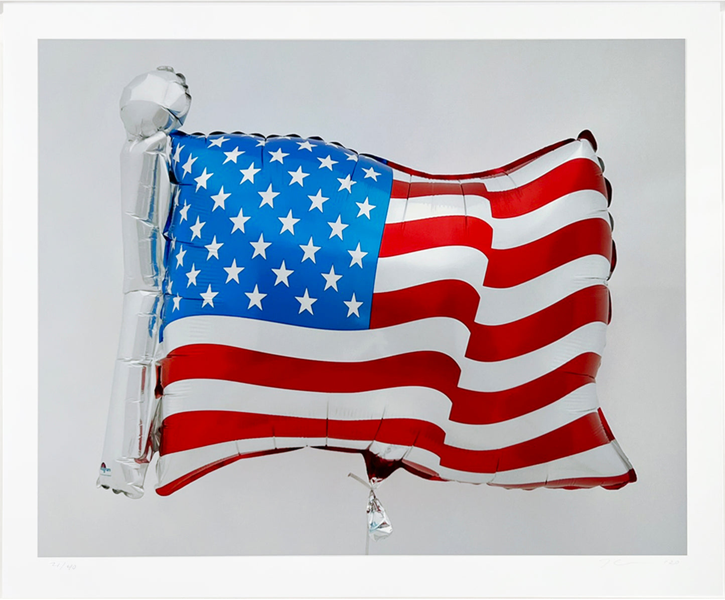 Jeff Koons Balloon Flag, 2020 Archival Pigment Print Signed Numbered Dated Ltd Ed Framed